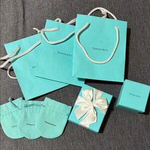Tiffany & Co. Blue Gift Set with Ribbon